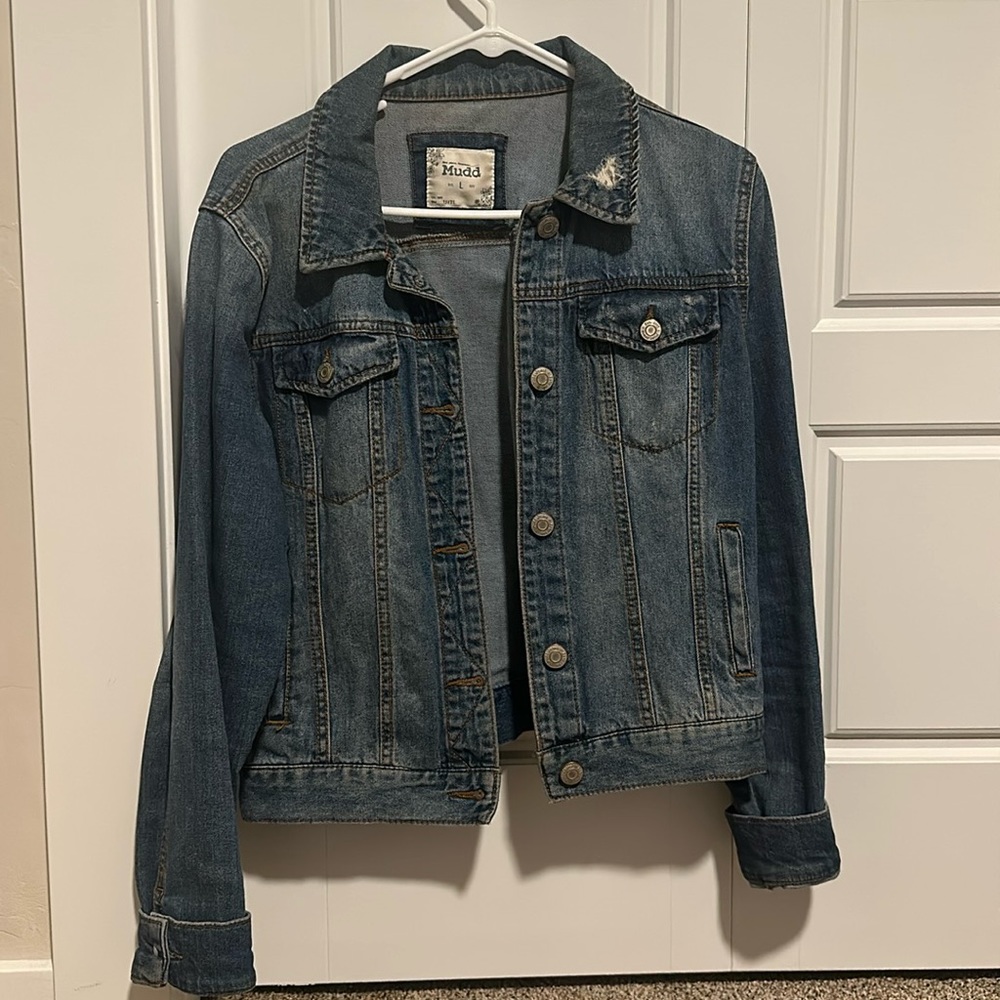Women’s Denim jean jacket, Mudd brand, size L
